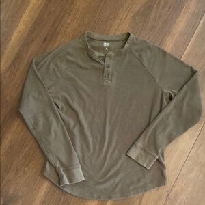 Men's Olive Henley Shirt